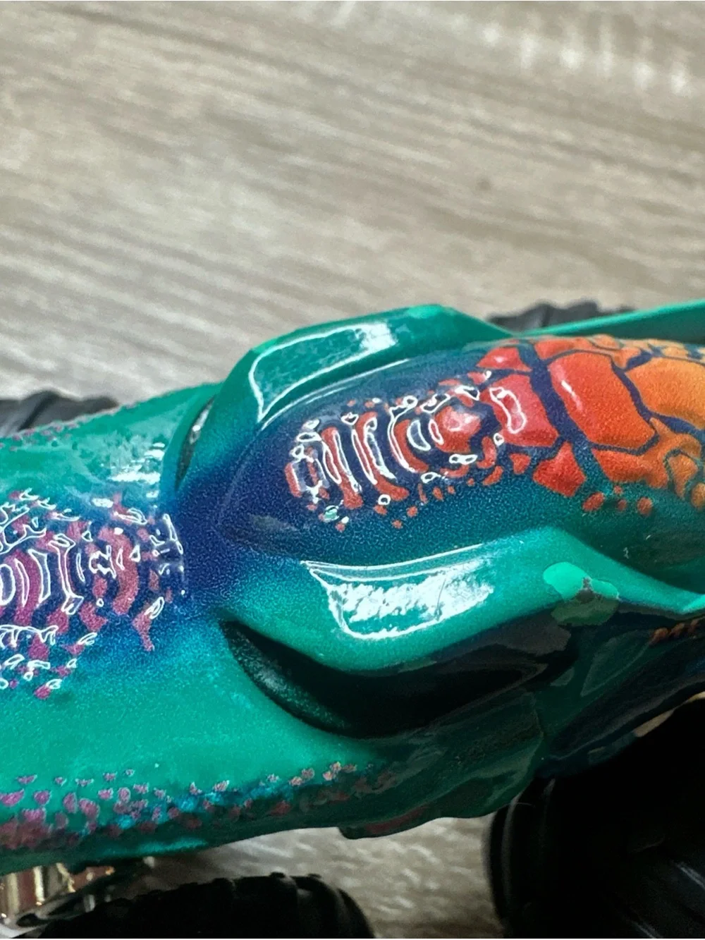 Hot Wheels Monster Trucks Mega-Wrex Dinosaur Teal, Purple  & Blue 1:64